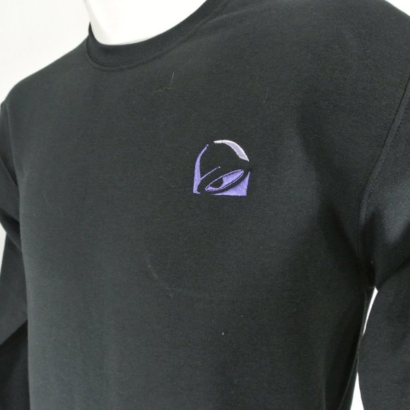 TACO BELL Black Sweatshirt Employee Uniform Shirt Size M Medium - Picture 8 of 13